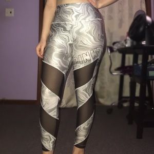 victoria secret pink marble leggings
